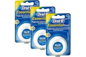 KRISP 3 x Essential Dental Floss 50m Unwaxed Oral Care Clean Fresh Teeth Breath