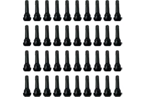 JIHXYER 40 Pezzi TR414 Valvole Tubeless per Pneumatici Auto, Valvola Pneumatico in Gomma Auto, Nero