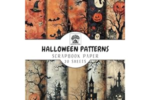 Halloween Patterns Scrapbook Paper: 20 Double-Sided Halloween Pattern Sheets for Scrapbooking, Junk Journals, Card Making, Decoupage, Origami, Paper Crafts, DIY Projects and Mixed Media