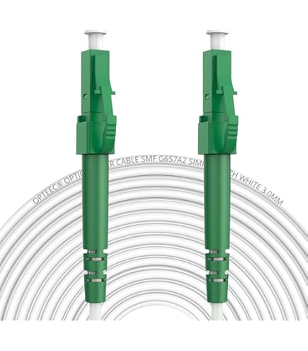 CONBIC® FTTH KIT - glasvezelkabel voorgemonteerd met aansluitdoos, LC/APC 8°, wit, OS2 patchkabel, 4,0 mm diameter, 9/125um, LSZH, FTTH glasvezelkabel, G.657.A2. (10m