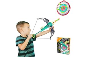 Kidow Toys Archery Playset: Bow And Arrow Kit For Boys 3-8 Years | Indoor & Outdoor | Top 5 Year Old Boy Gifts Idea Archery Set Kids And Foam Blaster Nerf Bow And Arrow Sets