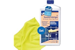 KÖR4U Lithofin KF 1111111 - 2 detergenti sanitari Lithofin KF, 1 litro in microfibra, colore: giallo