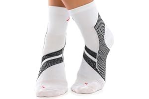 ZaTech Skarpety Skarpety Kompresyjne. Wsparcie Pięty, Kostki i Łuku Stopy dla Kobiet i Mężczyzn.