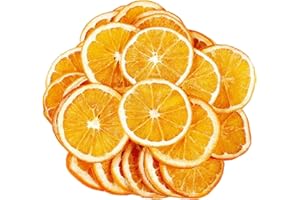 SICAHOMY Lot de 50 tranches d'orange séchées, en tranches d'orange séchées, décoration naturelle, tranches de fruits, décoration de Noël, décoration de l'Avent