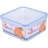 HOMESHOPA Plastic Airtight Food Storage Container, 1 Pack 3 Litre Square Leakproof Stackable Container with Clip-Lock Lid, BP