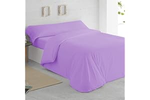 GREATOYAR Juego de Nórdica,Juego de Funda de Edredón, Set de 3 Piezas, 1 Funda Nórdica, 1 Sábana Bajera Ajustable, 1 Funda de Almohada, 100% Poliéster, Transpirable, para Cama 90cm, Morado