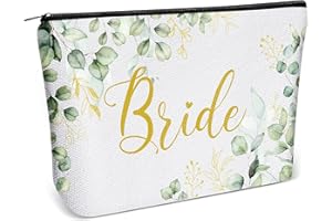 PATELAI Bride Geschenke Bride Makeup Tasche Bride to Be Kosmetiktasche für Hochzeitstag Tochter Brautparty Verlobungsgeschenk Reise Schminktasche, 23 x 15 cm