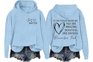 Sllowwa Women's Oversized Hoodie To The Person Behind Me Hoodie Dear Person Behind Me Hoodie You Are Amazing Enough Hoodie Unisex Hoodie Long Sleeve Sweatshirt Aesthetic Pullover with Pockets