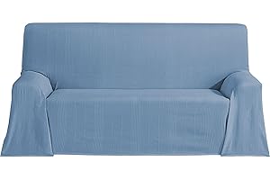 ECOMMERC3 | Foulard Multiusos Tamaño 300X260 Tanto para Sofá o Cama - Colcha Multiusos Color Azul Cubrecama Decorativas para Sofá, Cama - Jarapa Sofá o Cama Protector Ligero y Elegante