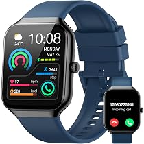 Smartwatch Damen Herren mit Telefonfunktion, 1.96" Fitnessuhr mit ...