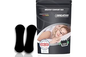 BREATHY 50 Nasenpflaster gegen schnarchen (anti schnarch Nasenpflaster besser Atmen) nose Strips gegen Schnarchen Nasenstrips verbessern Sie Ihre Atmung,vertbesserte Regeneration (50xSchwarz)