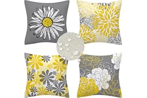 Morwealth 4 Stück Outdoor Kissen,wasserdichte Kissenbezug, 45 x 45 cm Dekorative Outdoor Kissenbezüge Wasserfest Sommer Tropische Pflanzen Kissenbezugen Werden für Schlafzimmer, Sofa, Garten