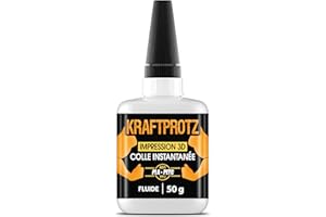 ARKA AQUATICS 50 g 3D DRUCK Sekundenkleber extra stark - Inkl. Anti-Austrocknung-Spitze - KRAFTPROTZ - Dünnflüssiger Superkleber - Wasserfest - PLA-Kleber, ABS-Kleber, PETG-Kleber & TPU-Kleber