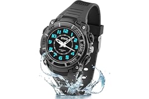 Juboos New 7 Color Kids Watches,Children Analogue Quartz Watch for Boys Girls Kids Waterproof Time Teach Watches, 7 Color Dial Soft Band Wrist for Kids Sport Outdoor Wrist Watches