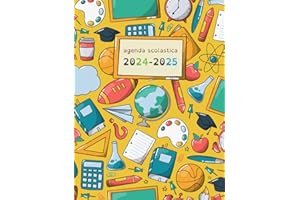 agenda scolastica 2024-2025: Adattata per i bambini dislessico, linee colorate con sfondo a colori alternati