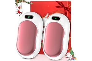 OGVDOE Chauffe Main Rechargeable Chaufferette Main Reutilisable Magnétiques 5000 mAh Chauffe Main Electrique 3 Niveaux de Chauffe Meilleur Cadeau pour Reno, Golf, Camping, Randonnée, Homme et Femme - Or Rose
