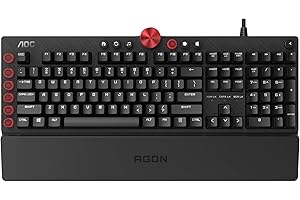 Agon by AOC AGK700 Tastiera da gioco - Layout italiano - Interruttori Cherry MX Red - Anti-Ghosting - Software AOC G-Tools - Rollover N-Key