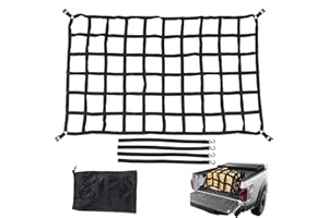 RATSTONE Red De Carga Pesada,208x127cm,Resistente a Las Grietas,4 Correas,Adecuado para Camiones,Remolques,Camionetas,SUV,Etc.,Negro
