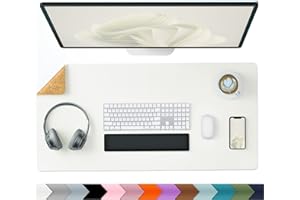 Aothia Podkładka na biurko, dwustronna mata na biurko z korka i skóry, antypoślizgowa podkładka pod mysz, wodoodporna/wielofunkcyjna skórzana mata na stół do pisania/zabawy, na stół (80 x 40 cm,