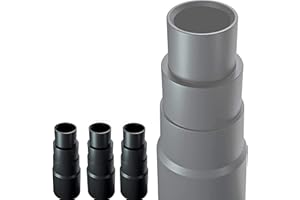 Adaptador aspiradora Plemont® [pack de 2] para aspiradoras comunes de taller - Adaptador tubo aspiradora para amoladora, sierra de calar, sierra circular, cualquiera lijadora rotorbital - Reductor