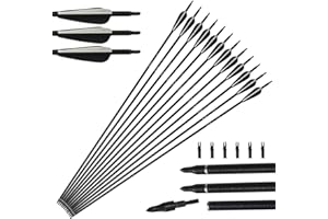 Tongtu Outdoor Paquet de 12 arcs de Fibre de Verre de Archet de 31 Pouces Arc recourbé composé …