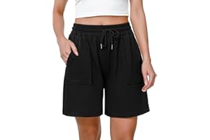 Marvmys Womens Running Shorts Casual Lounge Bottoms Gym Shorts Ladies Soft Cycling Short High Waist Athletic Sweat Jogging Sport Workout Hiking Fashion with Big Pockets
