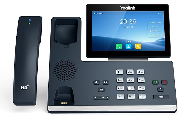 Yealink SIP-T58W Pro Téléphone VoIP avec Interface Bluetooth avec Affichage du numéro d'appel