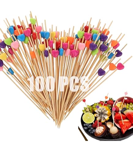 Bâtons En Bois Décoratifs Forme Football - Lot De 200 Pièces - 12 Cm, Colorés - Pour Fruits, Cocktails, Décoration De Fête