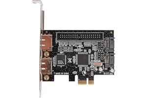 FASIENT1 Adapter Card,2 Ports PCI Express to SATA ESATA IDE Controller Card PCB Network Converter Card with Driver CD,Support RAID 0/RAID 1/RAID 0+1