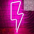 VIFULIN Pink Lightning Pink Stuff Neon Sign Teen Girl Room Decor Teen Room Decor Bedroom Lights USB/Battery Powered Room Lights with 4 Hooks Bedroom Decor for Teen Girls Room Decorations(Pink)