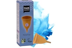 ‎FAIR SQUARED FAIR SQUARED Size L Period Cup Menstruationstasse Menstruationsbecher - Naturreine Menstruationstasse aus Naturkautschuk aus fairem Handel - vegan und Zero Waste