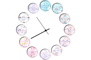 Wukong 12pcs Imanes Nevera, 30mm 3D Imanes de Vidrio Nevera, Imanes Decorativos Nevera, Imanes de Pizarra Magnética para Casa, Oficina, Aula, Notas Adhesivas, Mapas