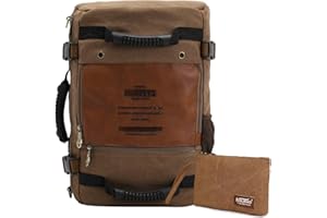 KAUKKO Plecak męski na co dzień płócienny na wędrówki khaki 30 l