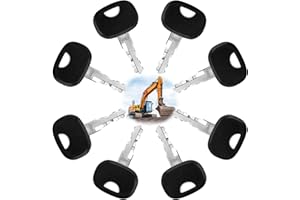 Charshiu 8 Pieces Ignition Keys 14603 Construction Machines Key Ignition Key Replacement Key for Mini Excavator Forklift Wheel Loader