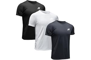 MEETWEE T-Shirt de Sport Homme, Baselayer Manches Courtes Maillot Running Tee Shirt Vetement de Fitness Gym Pack de 1/2/3 pièces