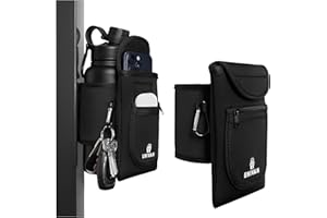 ENIVAN Sac Magnétique Sport – Magnetic Gym Bag – Porte Téléphone, Écouteurs et Accessoires – Mousqueton pour Clés – Fixation Magnétique Puissante – Porte-Bouteille 0,5–1,5L – Hommes et Femmes, Salle de Sport