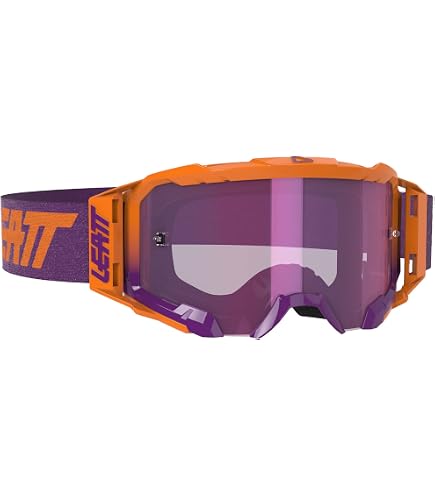 Masque De Protection Leatt Velocity 4.5 - Écran Pare-balles Et Anti-buée - Compatible Lunettes (OTG) - Modèle Zebra, écran Clair 83% VLT