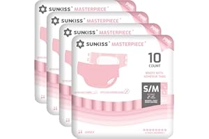 SUNKISS Masterpiece Pañales para Adultos con Máxima Absorción, Bragas Absorbentes Unisex para Incontinencia, Mujeres y Hombres, Protección Durante la Noche, Rosa, Talla S/M, 40 Unidades