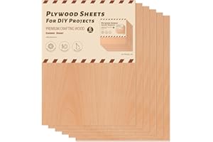 ROBOTIME Arkusze ze sklejki wiśniowej, 6 szt., 420 x 300 x 3 mm, puste niedokończone drewniane arkusze, deska drewniana do rękodzieła, malowania DIY, podstawek, modelarstwa, dekoracji wnętrz