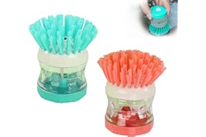 Okaywork Set di Conservazione per Pennelli per Erogazione di Sapone, 2 Pezzi Spazzola Piatti con Dispenser, Spazzola per Piatti Cucina, per Detersivo, Spazzola da Cucina per Piatti, Padelle, Lavandino