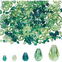 NBEADS Environ 178 Perles En Verre En Cristal En Forme De Larme, Perles