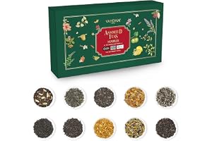 VAHDAM Tea Sampler Gift Set, 10 Loose Leaf Teas, 100g