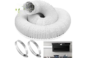 HOSPAOP Abluftschlauch Ø150mm Länge 6m Flexibel PVC Alurohr Klimageräte Lüftungsschlauch, Flex Schlauch Alu für Mobile Klimaanlage Wäschetrockner Abzugshaube Trockner