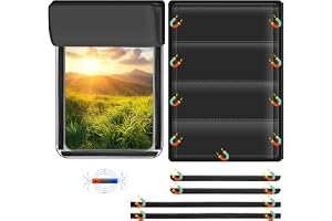RV Door Window Shade, 25*16 in Magnetic Foldable Blackout Window Cover, Waterproof Fabric UV Protection and Privacy Features and Reflective Silver Coating, RV Accessories for Travel Trailers, Campers
