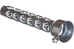 ‎KUSTOM66 dB killer approx. 48 mm x 200 mm universal dB-Eater for 2 inch manifold exhaust (2 x 8 inches)