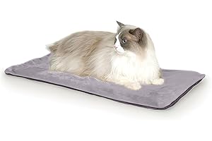 K&H PET PRODUCTS Thermo-Kitty Heizmatte für Haustiere, 31,8 x 63,5 cm, Grau