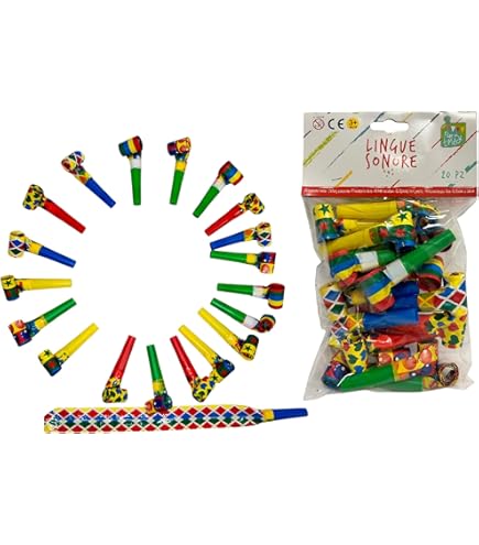 Set 3 Trombette Maxi Da Feste - 33cm Con Frange, Per Carnevale E Compleanni - Foto 6