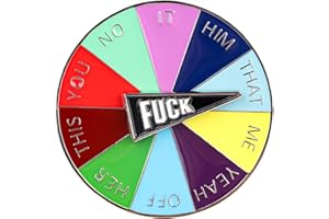 HSXIANG Color Wheel Pin for the Artist，Decorative F*CK Pins, Enamel Pin Display,Pins for Backpacks,Rotatable F*CK pointer.