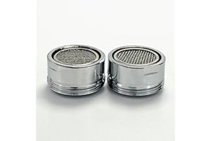 XNTONG - 2 Stück Strahlregler, M24 Außengewinde Wasserhahn Sieb, Einsatz Wasserhahn Aufsatz mit Edelstahl- und ABS-Filter, für Wasserhähne mit Mischdüse (Außengewinde 24 mm)