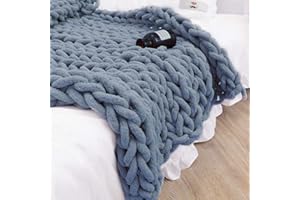 Fulenyi lana DIY para tejer a mano, suave y voluminoso, lana gruesa para ganchillo, manta punto, manta lana para gigante, gruesa, manta sofá, 250 g, 18